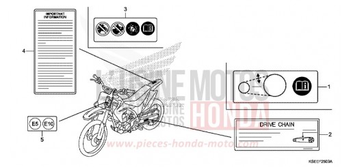 CAUTION LABEL CRF150RE de 2014